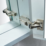 AAZJ KA 12-in x 24-in Surface/Recessed Mount Silver Mirrored Soft Close Medicine Cabinet