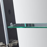 AAZJ KA 19-in x 30-in Surface/Recessed Mount Silver Mirrored Soft Close Medicine Cabinet
