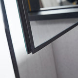 AAZJ KA 19-in x 30-in Surface/Recessed Mount Silver Mirrored Soft Close Medicine Cabinet