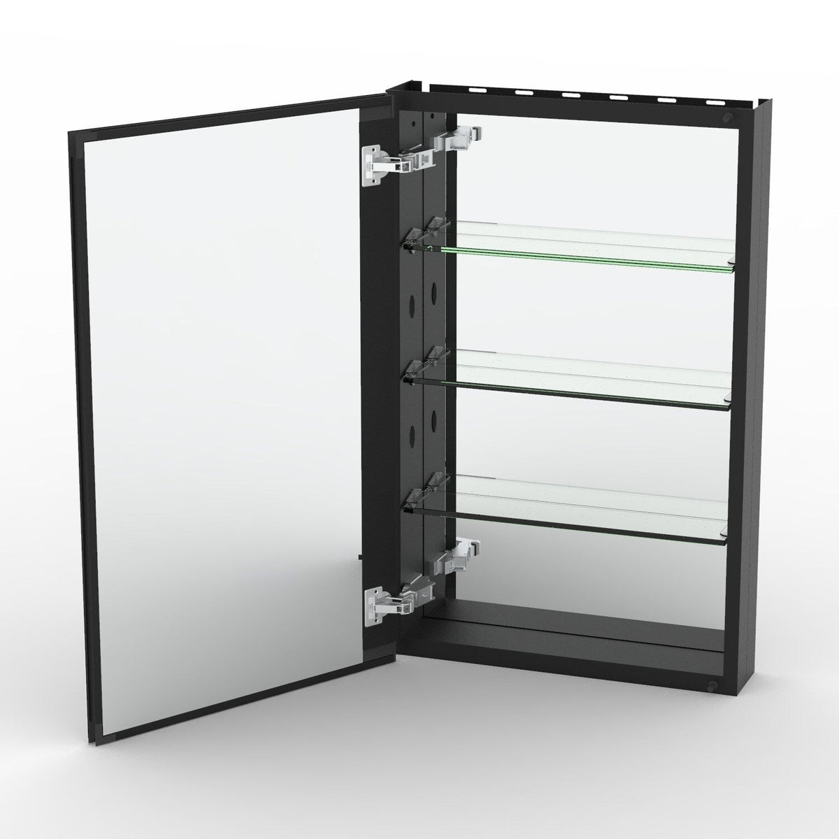 AAZJ KA 19-in x 30-in Surface/Recessed Mount Silver Mirrored Soft Close Medicine Cabinet