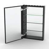 AAZJ KA 19-in x 30-in Surface/Recessed Mount Silver Mirrored Soft Close Medicine Cabinet