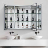 AAZJ AS 36-in x 26-in Surface/Recessed Mount Sliver Mirrored Soft Close Medicine Cabinet