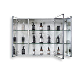AAZJ AS 36-in x 26-in Surface/Recessed Mount Sliver Mirrored Soft Close Medicine Cabinet