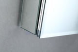 AAZJ AS 36-in x 26-in Surface/Recessed Mount Sliver Mirrored Soft Close Medicine Cabinet