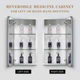AAZJ 15-in x 26-in Surface/Recessed Mount Polished Mirrored Soft Close Medicine Cabinet