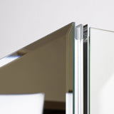 AAZJ 30-in x 26-in Surface/Recessed Mount Silver Mirrored Soft Close Medicine Cabinet