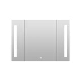 AAZJ AS 30-in x 26-in Lighted LED Fog Free Surface/Recessed Mount Black Mirrored Soft Close Medicine Cabinet