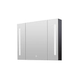 AAZJ AS 30-in x 26-in Lighted LED Fog Free Surface/Recessed Mount Black Mirrored Soft Close Medicine Cabinet