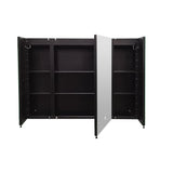 AAZJ AS 30-in x 26-in Lighted LED Fog Free Surface/Recessed Mount Black Mirrored Soft Close Medicine Cabinet