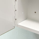AAZJ 16-in x 28-in Surface/Recessed Mount White Mirrored Soft Close Medicine Cabinet