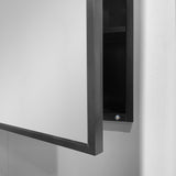 AAZJ AS 30-in x 26-in Surface/Recessed Mount Black Medicine Cabinet