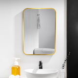 AAZJ 16-in x 28-in Surface/Recessed Mount White Mirrored Soft Close Medicine Cabinet