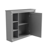 AAZJ CMR 35-in x 28-in Surface Mount Gray Mirrored Soft Close Medicine Cabinet
