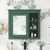 AAZJ 30-in x 28-in Surface Mount Green Mirrored Soft Close Medicine Cabinet