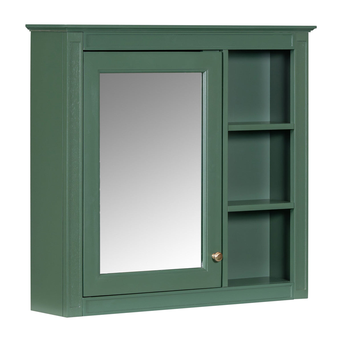 AAZJ 30-in x 28-in Surface Mount Green Mirrored Soft Close Medicine Cabinet