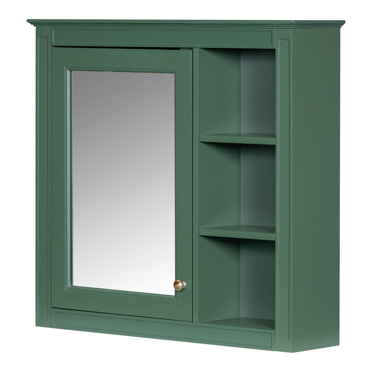 AAZJ 30-in x 28-in Surface Mount Green Mirrored Soft Close Medicine Cabinet