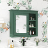 AAZJ 30-in x 28-in Surface Mount Green Mirrored Soft Close Medicine Cabinet