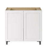 Whalen CLICK-IT Enfield 36-in W x 34.5-in H x 24-in D Classic White Birch Base Ready To Assemble Plywood Cabinet (Raised Panel Shaker Door Style)
