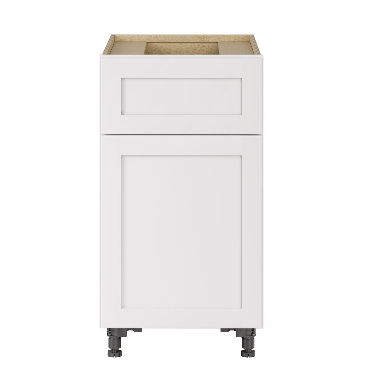 Whalen CLICK-IT Enfield 18-in W x 34.5-in H x 24-in D Classic White Birch 1-Drawer Base Ready To Assemble Plywood Cabinet (Raised Panel Shaker Style)