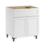 Whalen CLICK-IT Enfield 30-in W x 34.5-in H x 24-in D Classic White Birch 1-Drawer Base Ready To Assemble Plywood Cabinet (Raised Panel Shaker Style)