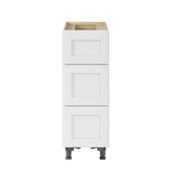 Whalen CLICK-IT Enfield 12-in W x 34.5-in H x 24-in D Classic White Birch 3-Drawer Base Ready To Assemble Plywood Cabinet (Raised Panel Style)