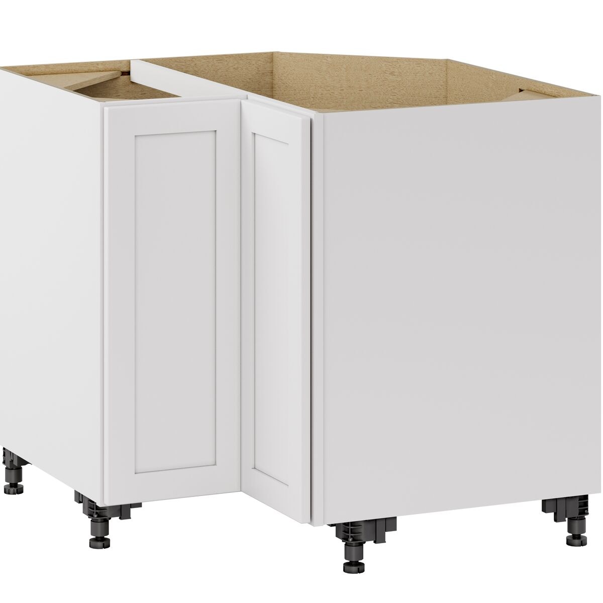 Whalen CLICK-IT Enfield 36-in W x 34.5-in H x 36-in D Classic White Birch Lazy Susan Corner Base Ready To Assemble Plywood Cabinet (Raised Panel Shaker Style)