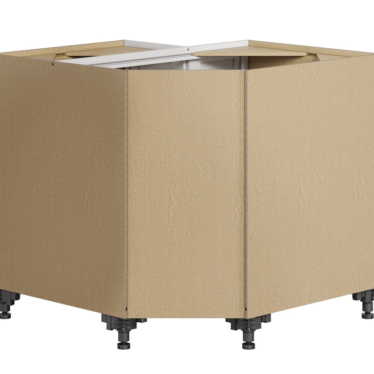 Whalen CLICK-IT Enfield 36-in W x 34.5-in H x 36-in D Classic White Birch Lazy Susan Corner Base Ready To Assemble Plywood Cabinet (Raised Panel Shaker Style)