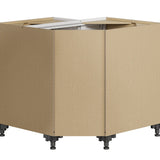 Whalen CLICK-IT Enfield 36-in W x 34.5-in H x 36-in D Classic White Birch Lazy Susan Corner Base Ready To Assemble Plywood Cabinet (Raised Panel Shaker Style)