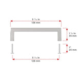 Richelieu Lambton (128mm) Center to Center Rectangular Handle Drawer Pull