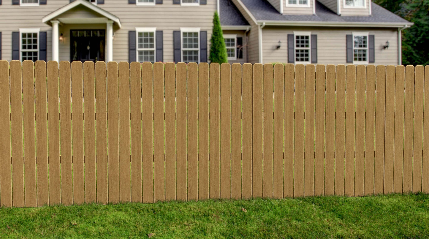 Natures Composites Composite Fence and Gate Picket - Dog Ear - Timber Brown - 3/8in. x 3.5in. x 5 3/4ft. (10-Pack)