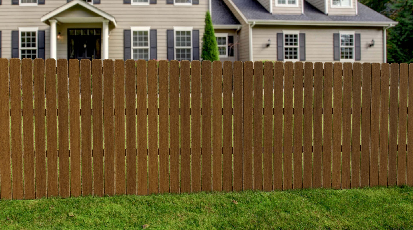 Natures Composites Composite Fence and Gate Picket - Dog Ear - Rosewood (Brown) - 3/8in. x 3.5in. x 5 3/4ft. (10-Pack)