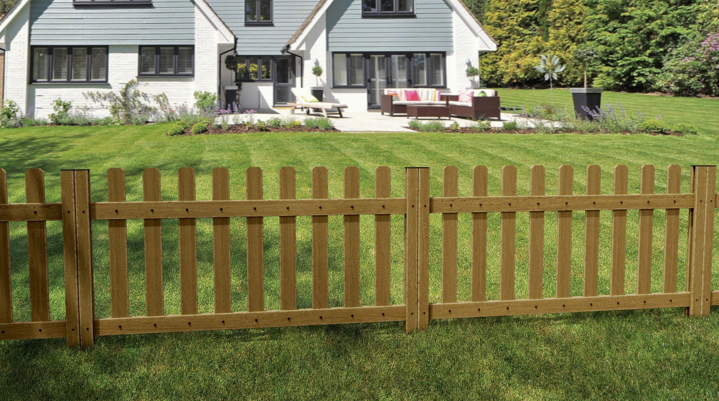 Natures Composites Composite Fence and Gate Picket - Dog Ear - Timber Brown - 3/8in. x 3.5in. x 5 3/4ft. (10-Pack)