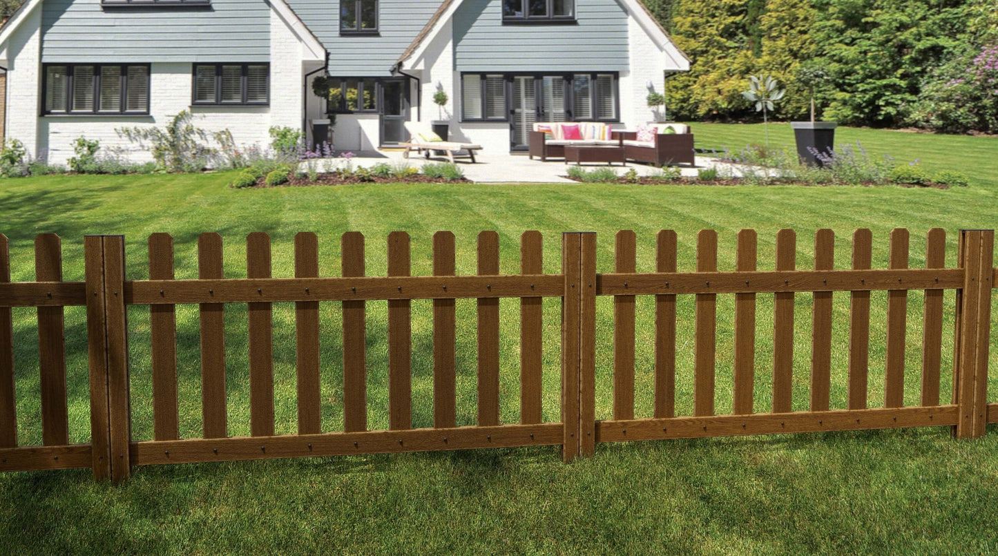 Natures Composites Composite Fence and Gate Picket - Dog Ear - Rosewood (Brown) - 3/8in. x 3.5in. x 5 3/4ft. (10-Pack)