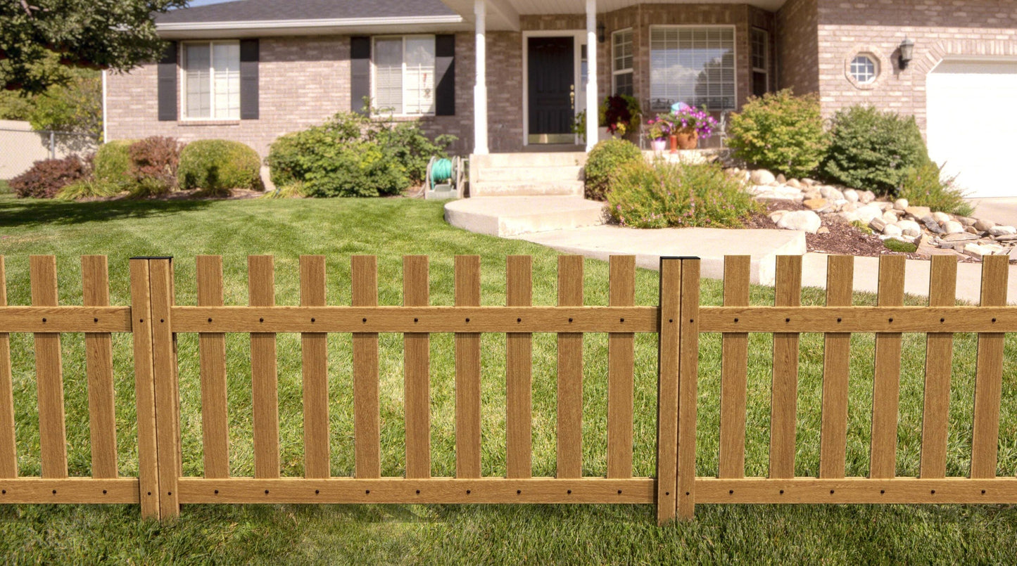 Natures Composites Composite Fence and Gate Picket - Square Top - Timber Brown - 3/8in. x 3.5in. x 5 3/4ft. (10-Pack)