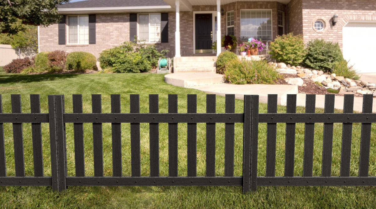 Natures Composites Composite Fence and Gate Picket - Square Top - Raven (Black) - 3/8in. x 3.5in. x 5 3/4ft. (10-Pack)