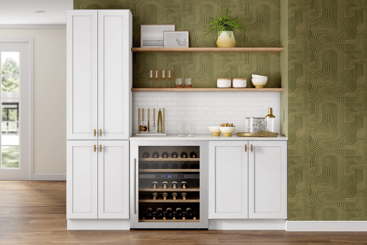 Whalen CLICK-IT Enfield 24-in W x 34.5-in H x 24-in D Classic White Birch Base Ready To Assemble Plywood Cabinet (Raised Panel Shaker Door Style)