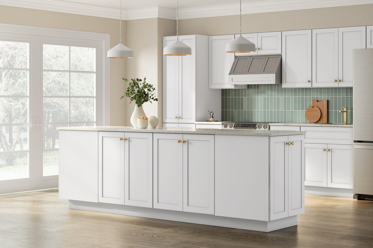 Whalen CLICK-IT Enfield 30-in W x 34.5-in H x 24-in D Classic White Birch 3-Drawer Base Ready To Assemble Plywood Cabinet (Raised Panel Style)