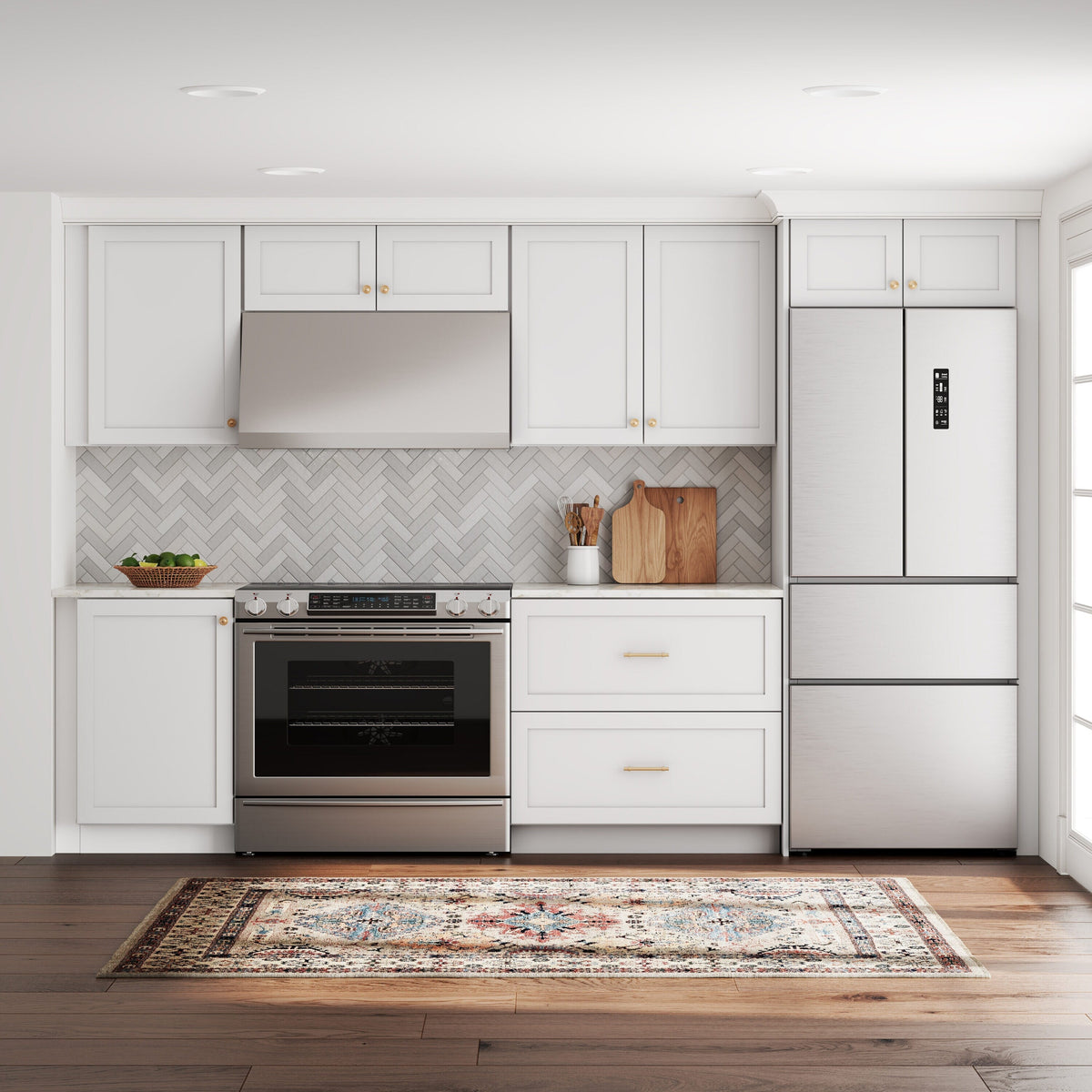 Whalen CLICK-IT Enfield 36-in W x 30-in H x 12-in D Classic White Birch Wall Ready To Assemble Plywood Cabinet (Raised Panel Shaker Door Style)