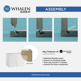 Whalen CLICK-IT Enfield 30-in W x 34.5-in H x 24-in D Classic White Birch 3-Drawer Base Ready To Assemble Plywood Cabinet (Raised Panel Style)