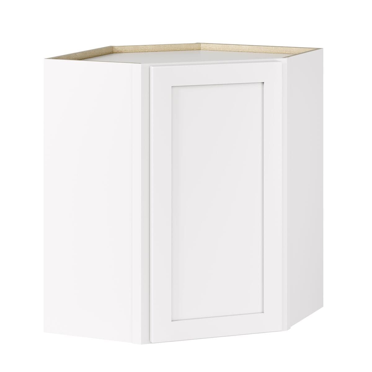 Whalen CLICK-IT Enfield 24-in W x 30-in H x 24-in D Classic White Birch Diagonal Corner Wall Ready To Assemble Plywood Cabinet (Raised Panel Shaker Style)