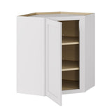 Whalen CLICK-IT Enfield 24-in W x 30-in H x 24-in D Classic White Birch Diagonal Corner Wall Ready To Assemble Plywood Cabinet (Raised Panel Shaker Style)