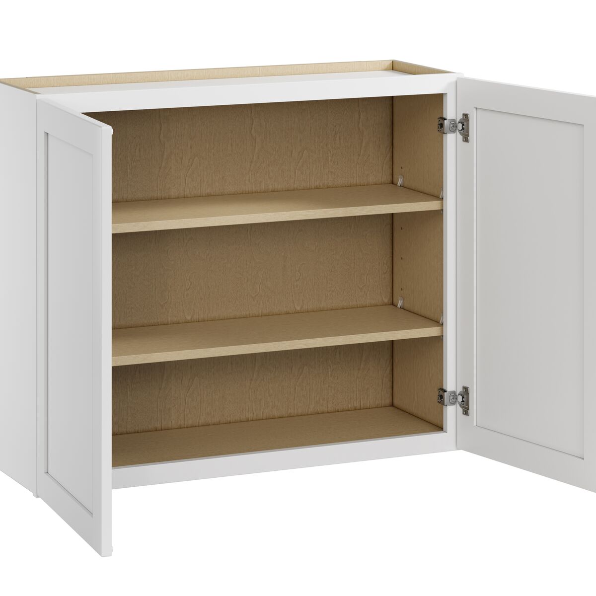 Whalen CLICK-IT Enfield 36-in W x 30-in H x 12-in D Classic White Birch Wall Ready To Assemble Plywood Cabinet (Raised Panel Shaker Door Style)