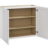 Whalen CLICK-IT Enfield 36-in W x 30-in H x 12-in D Classic White Birch Wall Ready To Assemble Plywood Cabinet (Raised Panel Shaker Door Style)