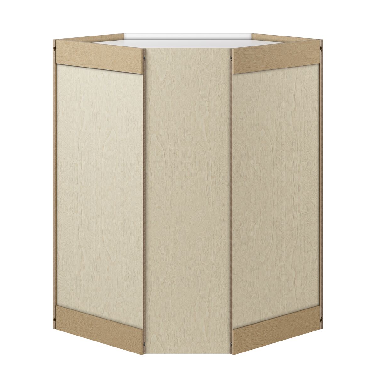 Whalen CLICK-IT Enfield 24-in W x 36-in H x 24-in D Classic White Birch Diagonal Corner Wall Ready To Assemble Plywood Cabinet (Raised Panel Shaker Style)