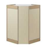 Whalen CLICK-IT Enfield 24-in W x 36-in H x 24-in D Classic White Birch Diagonal Corner Wall Ready To Assemble Plywood Cabinet (Raised Panel Shaker Style)
