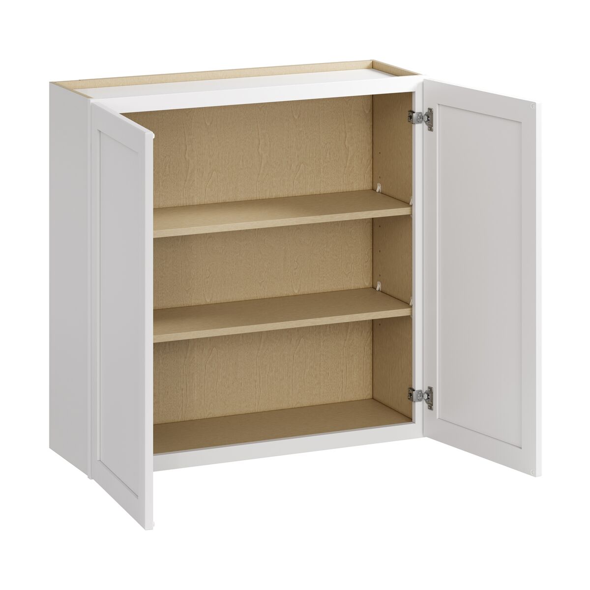 Whalen CLICK-IT Enfield 36-in W x 36-in H x 12-in D Classic White Birch Wall Ready To Assemble Plywood Cabinet (Raised Panel Shaker Door Style)