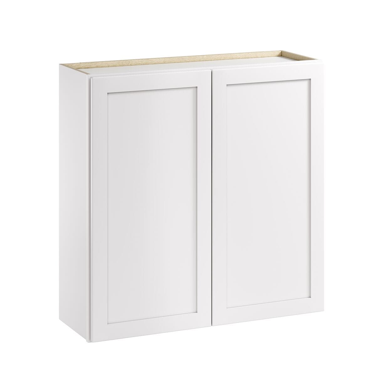 Whalen CLICK-IT Enfield 36-in W x 36-in H x 12-in D Classic White Birch Wall Ready To Assemble Plywood Cabinet (Raised Panel Shaker Door Style)