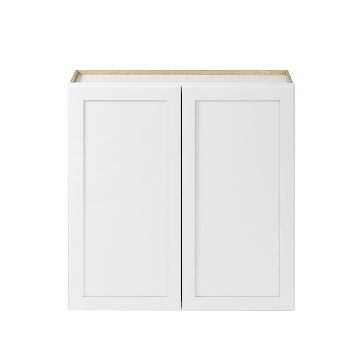 Whalen CLICK-IT Enfield 36-in W x 36-in H x 12-in D Classic White Birch Wall Ready To Assemble Plywood Cabinet (Raised Panel Shaker Door Style)