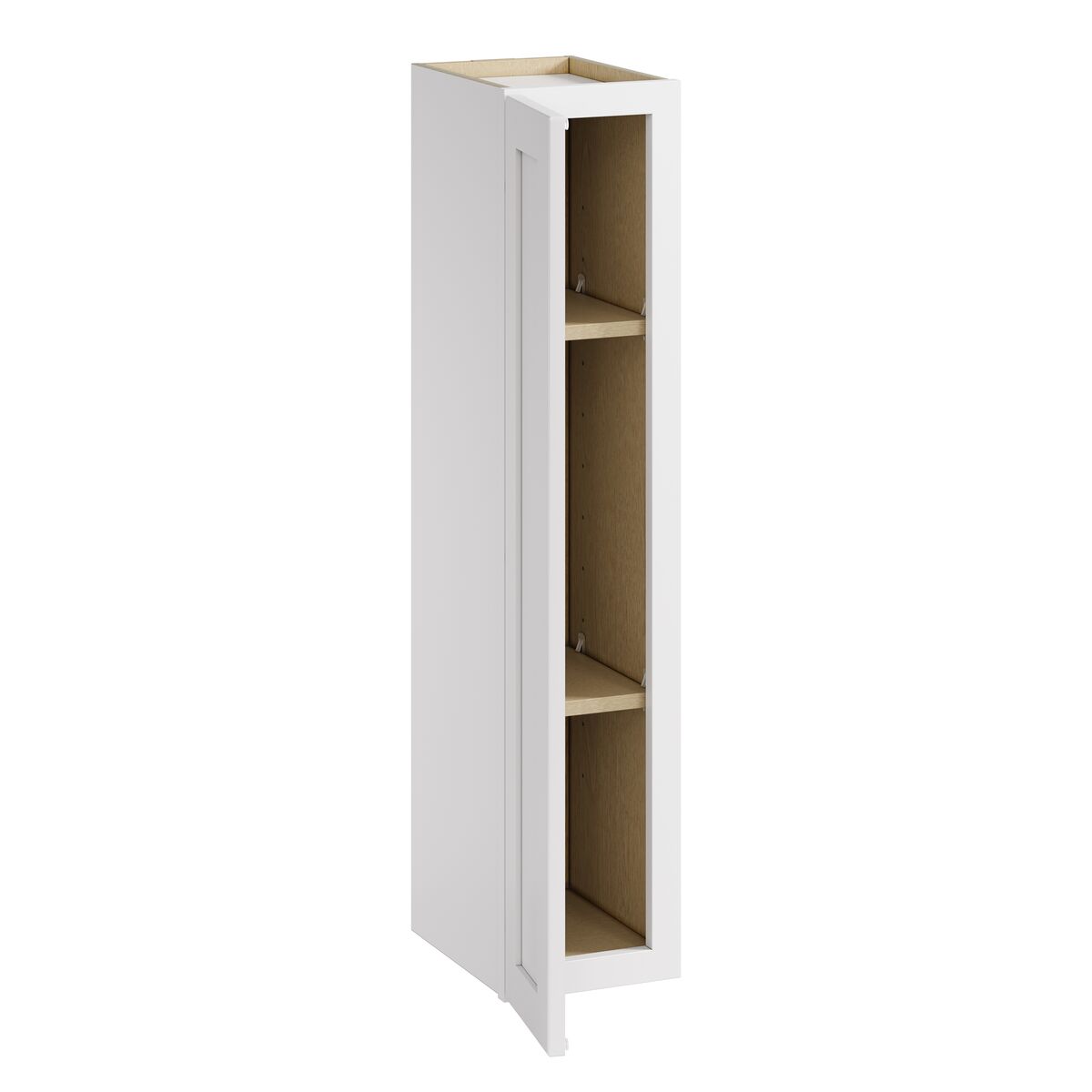 Whalen CLICK-IT Enfield 9-in W x 42-in H x 12-in D Classic White Birch Wall Ready To Assemble Plywood Cabinet (Raised Panel Shaker Door Style)