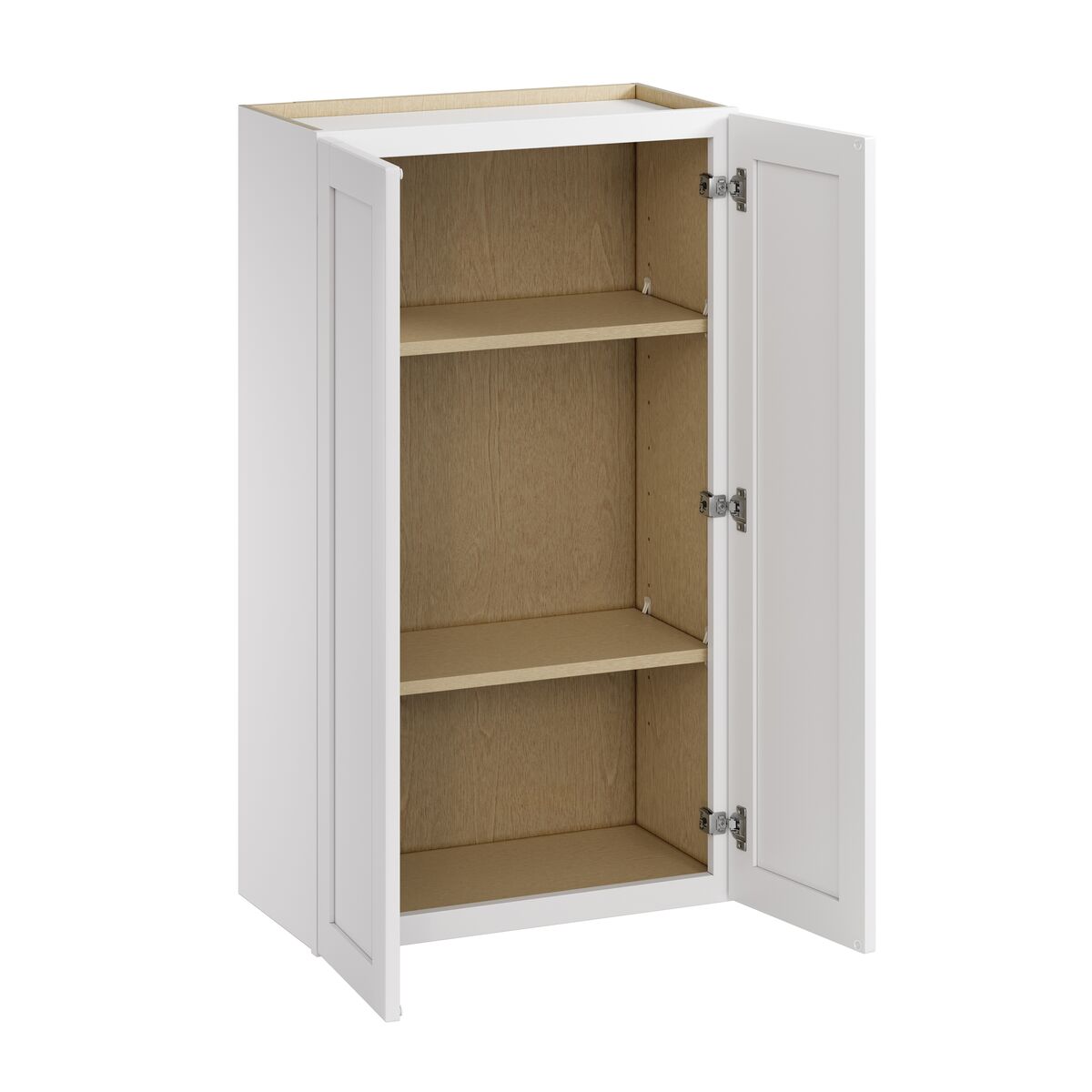 Whalen CLICK-IT Enfield 24-in W x 42-in H x 12-in D Classic White Birch Wall Ready To Assemble Plywood Cabinet (Raised Panel Shaker Door Style)